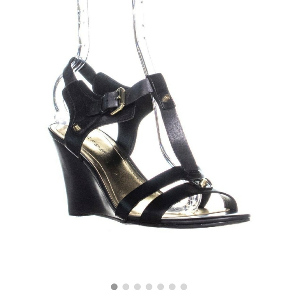 Marc Fisher Brown Cassy Wedge Sandal - Picture 3 of 8
